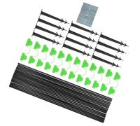 FOMIYES Arceaux pour Serrage de Jardin 18 Pièces en Plastique Noir Supports Courbés pour Tunnel de Soutien, Protection Anti-Oiseaux et Gel pour Plantes, Fruits, Fleurs, et Pépinières