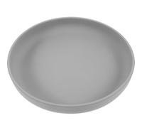 FOMIYES Assiette à Cuillère Silicone avec Base à Ventouse Déversement pour Seniors Vaisselle Antidérapante pour Handicapés Pratique pour Alimentation Autonome