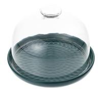 FOMIYES Assiette à Dessert Cloche en Verre 15,2 CM pour Présentation de Gâteaux et Fruits, Plateau Stable pour Fêtes et Réceptions