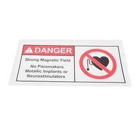 FOMIYES Autocollant D’Avertissement Magnétique 5 X 10 Pouces, Panneau de Sécurité Industriel Auto-Adhésif, Signalisation de Champ Magnétique pour Hôpitaux et Zones à Risque, Sticker Mural