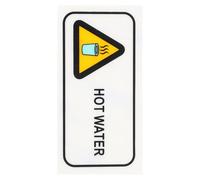 FOMIYES Autocollant D'avertissement pour Eau Chaude Panneau de Sécurité Adhésif Résistant Étiquette Autocollante Industrielle pour Prévention des Risques Usage Professionnel et Domestique