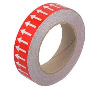 FOMIYES Autocollant Réfléchissant Fléché 30 MM X 20 M Rouge Blanc Rouleau Adhésif Indicateur de Direction pour Marquage de Tuyaux Industriel Sécurité au Travail