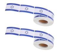 FOMIYES Autocollants Drapeau d'Israël 50X30Mm 1000 Pièces Étiquettes Adhésives pour Scrapbooking Agenda Bouteilles d'Eau et Décoration Voiture Autocollants DIY Solide et Faciles à