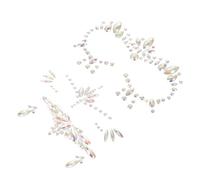 FOMIYES Autocollants Lumineux Visage 3 Pièces, Strass Phosphorescents Décoratifs, Autocollants de Tatouages Faciaux Fluorescents pour Fête, Halloween, Cosplay et Événement Festif