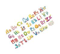 FOMIYES Autocollants Muraux Lettres Alphabet en Pvc, Décoratifs et Pratiques, sans Résidu, pour Carrelage et Verre, Stickers Colorés pour Salon Créatif