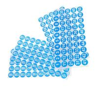 FOMIYES Autocollants Numérotés Ronds Bleu Étanche 1-200 8 Feuilles Multi-Usages Étiquettes Adhésives Détachables pour Bureau Maison et Organisation Scolaire