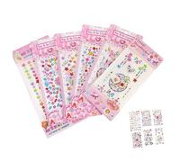 FOMIYES Autocollants Pierres Précieuses Pour Visage Et Corps 6 Feuilles Tailles Variées Pierres Précieuses Autocollantes Accessoires Rave Bijoux De Visage Halloween Festival