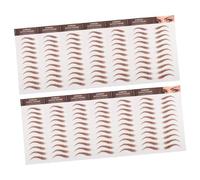 FOMIYES Autocollants pour Sourcils Waterproof Effet 6d Marron 12 Feuilles Taille Standard Modelage Maquillage Femmes Usage Quotidien