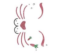 FOMIYES Autocollants Temporaires Pour Le Visage Et Le Corps En Forme De Lapin Pailleté