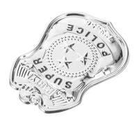 FOMIYES Badge Policier Décoratif Métal Étoile à Branches Accessoire Cosplay Unisexe Insigne pour Costume Policier et Jeu de Rôle