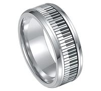 FOMIYES Bague Doigt Acier Inoxydable avec Design Piano Anneau Pratique et Créatif pour Décoration et Ouverture de Bouteilles