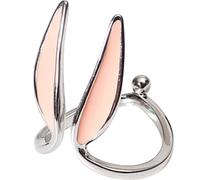 FOMIYES Bague Oreilles de Lapin Créative Ouverte en Métal Argenté Ajustable pour Femme Présent Original Mode Quotidienne Taille Unique