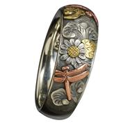 FOMIYES Bague Sculptée Rétro Anneau De Doigt Bagues à Fleurs Anneaux Bague Délicate Bagues Pour Les Femmes Bague De Filles Bague Fleur Bijoux Libellule Pour Femme Bagues Vintage Alliage