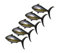FOMIYES Ballons Poisson Aluminium Forme Thon 70X38 Pouces Lot de 5 pour Décorations Anniversaire Thème Animaux Marins Pêche