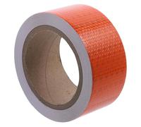 FOMIYES Bande Adhésive Réfléchissante 5cm x 9m Orange PVC, Ruban Imperméable à Motif Nid d'Abeille, Autocollant Sécurité pour Remorque et Avertissement Domestique