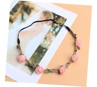 FOMIYES Bandeau de Cheveux Dentelle Fleurie Rose pour Mariage et Au Bord de Mer Accessoire Décoratif Élégant pour Photo et Voyage