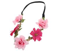 FOMIYES Bandeau De Couronne De Mariée Bandeau à Fleurs Porter Des Couvre-chefs Couronne De Cheveux En Couronne Coiffure Artificielle Couronne Pour Les Filles En Tissu