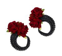 FOMIYES Bandeau de Festival Gothique avec Noires et Roses Accessoire de Mode pour Cosplay Halloween et Fête