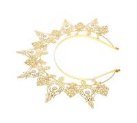 FOMIYES bandeau de perles tiare festival or Mariage diadème de déesse accessoires de déesse grecque bandeau de mariée couronne de déesse casque de déesse alliage Golden