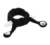 FOMIYES Bandeau Maquillage Peluche Doux pour Fille Bandeau Spa Visage Élastique pour Lavage de Peau Accessoire Coiffure Confortable et Motif Escargot Noir
