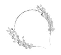 FOMIYES Bandeau Mariée Argentées avec Accessoire Cheveux Femme Élégant pour Mariage Diadème et Confortable de Tête Distinctif pour Occasions Spéciales