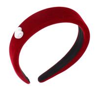 FOMIYES Bandeau Rétro en Velours pour Femmes Antidérapant Large Confortable Accessoire de Mode pour Sorties Couleur Rouge Lavage Visage
