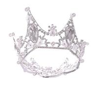 FOMIYES bandeau strass couronne baroque robe soiree Diadème de mariée robe de soiree robe gala coiffe de mariée casque de mariage pour la mariée diadème de bijoux Tiare alliage blanche