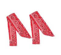 FOMIYES Bandeaux Foulards Pirate Rouge Lot De 2, Taille Unisexe, Tissu Élastique Anti-transpiration, Accessoires Pirates Pour Femmes Et Hommes Adultes, Sport Et Fitness, Maintien Confortable