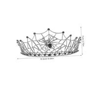 FOMIYES Baroque Spider Web Bridal Crown Alloy Headpiece Gothic Queen Wedding Hair Accessory For Bride Halloween Cosplay Party