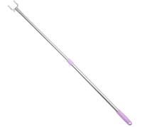 FOMIYES Barre de Préhension Télescopique en Acier Inoxydable Renforcé, Fourchette à Linge en Aluminium Violet, Tringle Réglable pour Balcon, Étendage Pratique et Gain de Place,