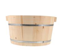 FOMIYES Bassin De Bain De Bois Avec Boucle De Fixation Seau De Pédicure Réutilisable Pour Détente Routines De Soins