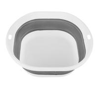 FOMIYES Bassine Pliable Bébé Portable Lavabos Visage Pieds, Petite Taille Gris Blanc, En Matériau Solide, Pour Voyage Et Maison, Usage -né, Compact Et Facile à Ranger