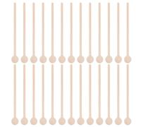 FOMIYES Bâtonnets Mélangeurs à Café en Bois à Extrémité Arrondie, 100 Pièces, 180 Mm, Agitateurs Boissons Chaudes pour Lait, Thé et Cocktails, Accessoire la Cuisine Réutilisable