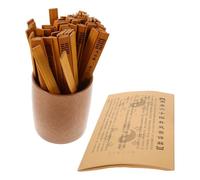 FOMIYES Bâtons de Divination Chinois avec Mécanisme à Tirer Portable en Bambou Design Traditionnel Chinois, pour l'enseignement en Milieu Éducatif Classe