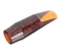 FOMIYES Bec de Saxophone Alto Transparent en Cristal Couleur Café Scintillant Accessoire pour Saxophone pour Débutants Pièce D'instrument Compacte et Portable Améliore L'intonation