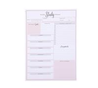 FOMIYES Bloc-Notes Hebdomadaire A5 Rose sans Colle Planificateur D’Études Pratique Agenda D’Organisation Scolaire pour Bureau et Maison 1 Exemplaire Pages Faciles à Déchirer Format