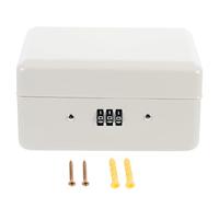 FOMIYES Boîte à Clés Murale à Code 6 Emplacements en Métal Blanc, Coffre-Fort à Clés Sécurisé pour Gestion Immobilière, Bureau et Voiture, Rangement Pratique Serrure à Combinaison Robuste