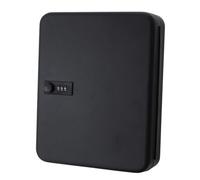 FOMIYES Boîte à Clés Murale Noire à Code Armoire de Gestion des Clés avec 36 Emplacements Coffre Sécurisé Compact pour Bureau École et Usage Domestique Organisateur Pratique et Solide