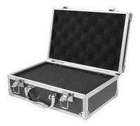 FOMIYES Boîte à Outils Compacte en Alliage D'aluminium 25,5 X 16,5 X 9,5 Cm Mousse, Valise Portable Noire, Organisateur D'outils Sécurisé pour Électricien et Rangement Professionnel