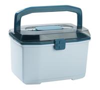 FOMIYES Boîte à Remède, Étui de Médecine Domestique en Plastique, Grosse Capacité, Multi-Compartiments, Bleu, Maison Voyages