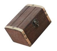 FOMIYES Boîte Bois Vintage avec Couvercle pour Souvenirs et Bijoux Coffre Au Style Ancien pour Décoration et Événements à Thème Pirate Boîte à avec Serrure Simulée pour Rangement Sécurisé