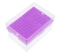 FOMIYES Boîte de Rangement pour Embouts de Pipette en Plastique 96 Puits 100 Μl avec Couvercle Transparent Support Compact pour Laboratoire Organisation des Fournitures de Laboratoire