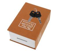 FOMIYES Boîte Forte de Diversion de Livre Marron avec Serrure Sécurisée, Tirelire Créative et Boîte de Rangement Compacte pour Bureau, Coffre-fort Secret pour Maison et Garçon et Filles