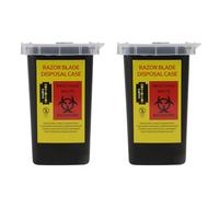 FOMIYES Boîtes De 2 Pièces Boîte Porte Lame Banc De Stockage Lame Conteneur Coffre-fort Conteneur Pour Barbier Cas De Tatouage Boîte À Modéliser Plastique Coquille Radersi