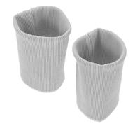 FOMIYES Bord-côtes Tricotés Extensibles Gris pour Manches et Bas de Pantalon, Paire de Poignets Côtelés Rayés en Maille Tubulaire, Tissu de Rallonge Souple et Résistant, Accessoire
