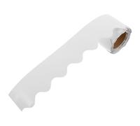 FOMIYES Bordure Décorative Blanche pour Tableau Noir 10 M Rouleau, Bordure Festonnée Amovible pour Tableau D'affichage Scolaire et Décoration Murale, pour Salle de Classe et Activités DIY