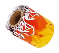 FOMIYES Bordure Décorative Flammes Artificielles 75 CM X 10 M Rouge et Orange Autocollant Imitation Feu Réaliste pour Décoration Fête Tableau D’Affichage Classe et Événements à Thème