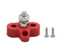 FOMIYES Bornier de Distribution de Batterie 48V Rouge Poste de Jonction M8*1 Double Montage Bornier Lourd 5/16 pour Automobile Camping-Car Bateau et Remorque Bloc de Distribution