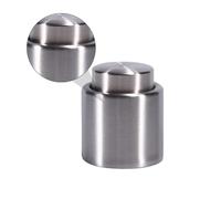 FOMIYES Bouchons Acier Inoxydable pour Bouteilles de Vin, Lot de 2, Petite Taille, Système de Fermeture à Bouton-Poussoir, Conçus pour Amateurs de Vin