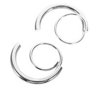 FOMIYES Boucles D'Oreilles À Double Anneau 2 Pièces Boucles D'Oreilles En Sterling Boucles D'Oreilles Helix Boucles D'Oreilles Remplies Boucles D'Oreilles
